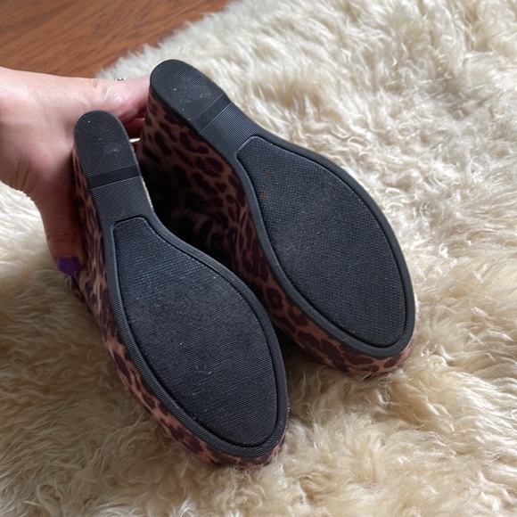 BOOTIES! Madden Girl Leopard Wedge Platform Size 6 Side Zipper 4.5 inch Heel - Picture 5 of 6